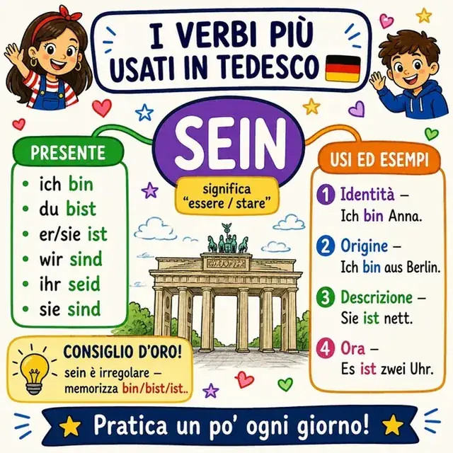 Mappa mentale: verbo SEIN