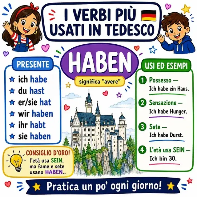 Mappa mentale: verbo HABEN